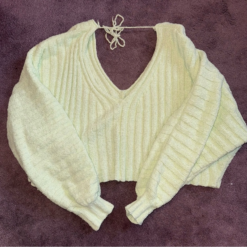 Free People Ribbed Knit Sweater